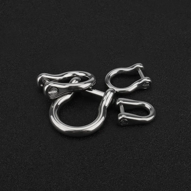 Unlock Adventure with the Titanium U-Shape Horseshoe Buckle Keychain 3 u shape buckle