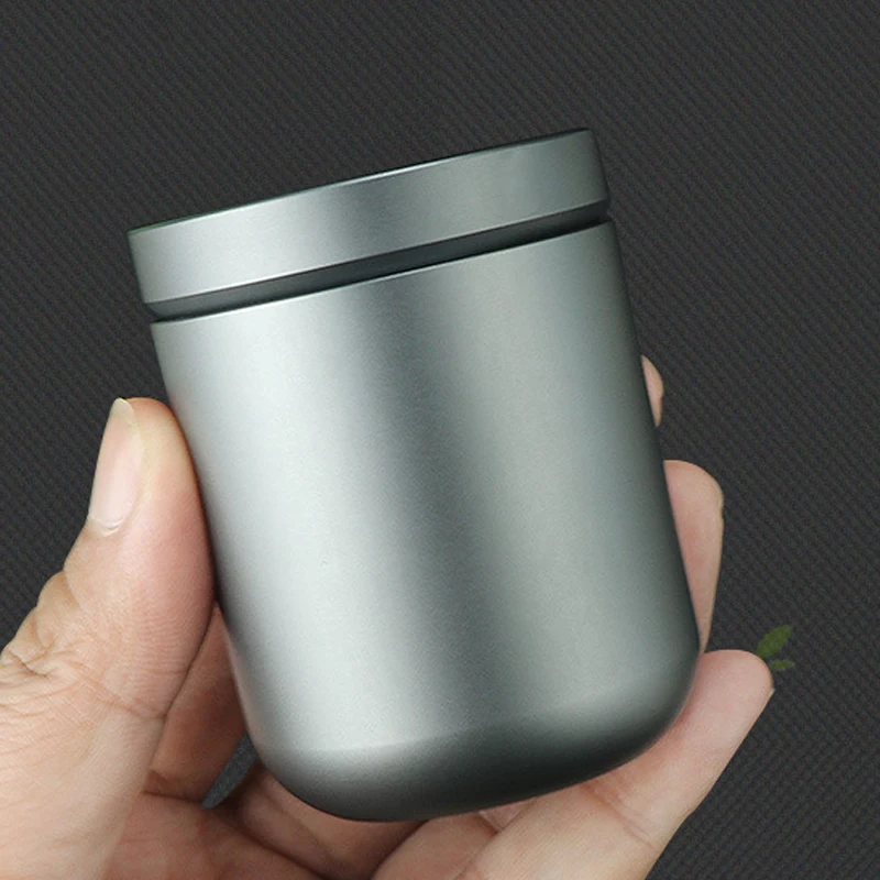 kf H1f42f9707f964676b521b9c4e815d72bf Aluminum Alloy Seal Bottle Portable Tea Storage Tank Outdoor Camping Tool